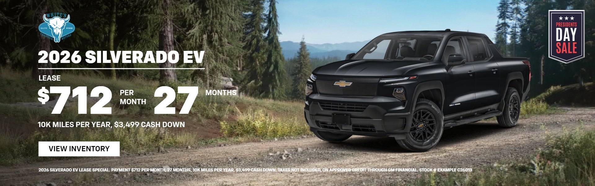 2026 Silverado EV lease special