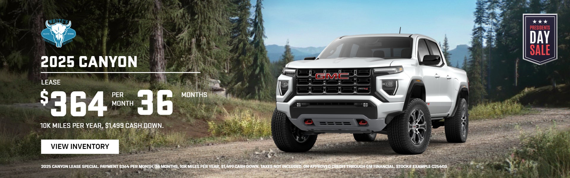 2025 Canyon Lease Special