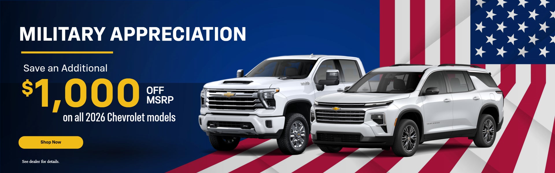 2026 Chevy savings offer