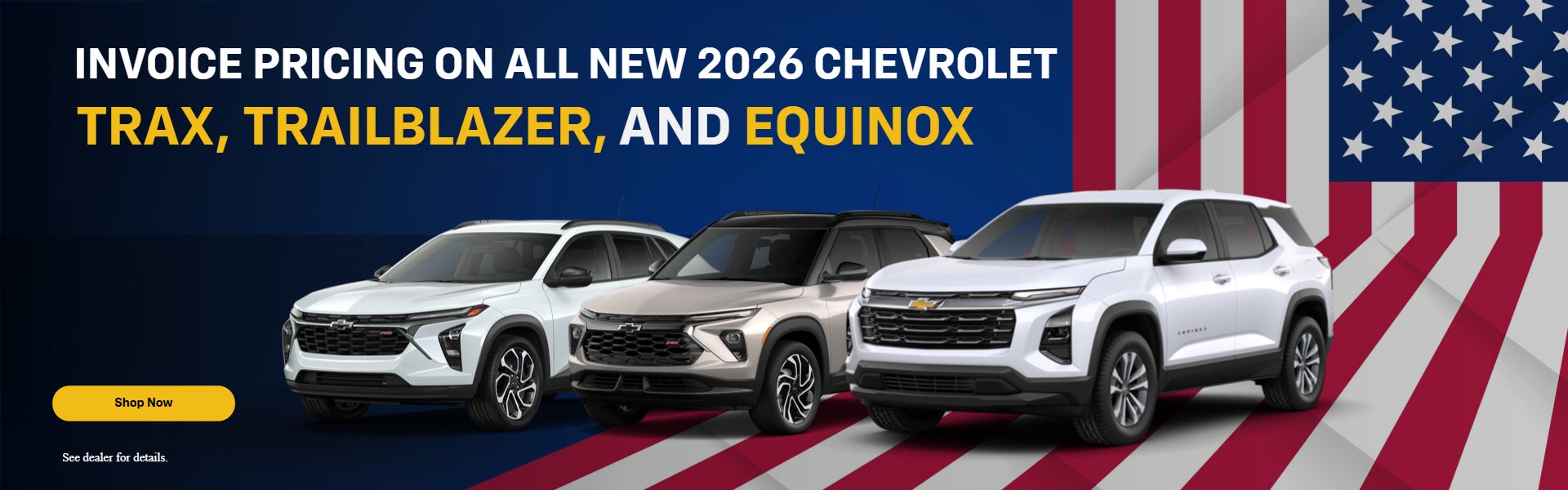 2026 Chevy Trax, Trailblazer and Equinox savings offer